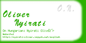 oliver nyirati business card